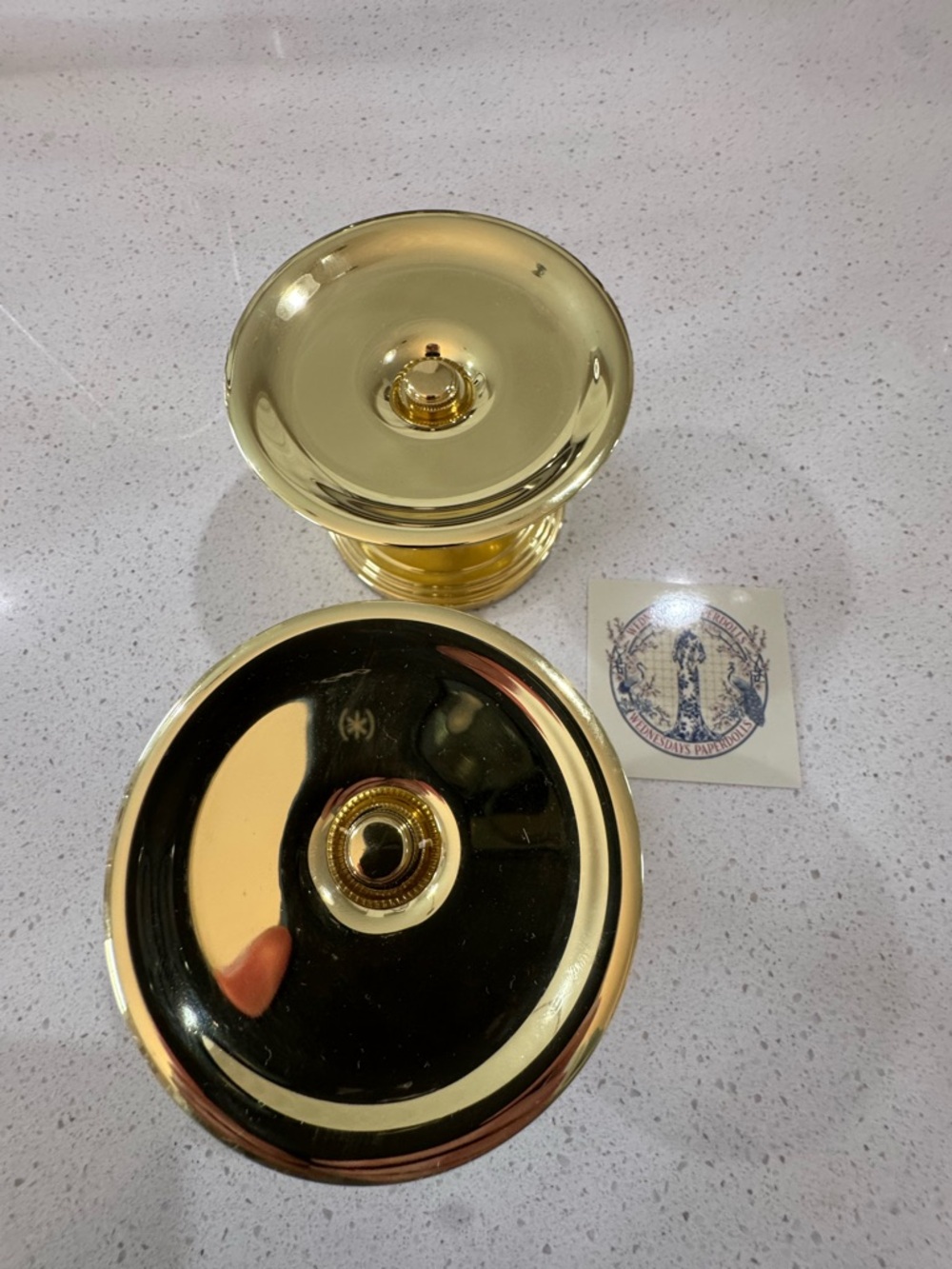 Pair of Vintage Baldwin Solid Brass Pillar Candle Holders
